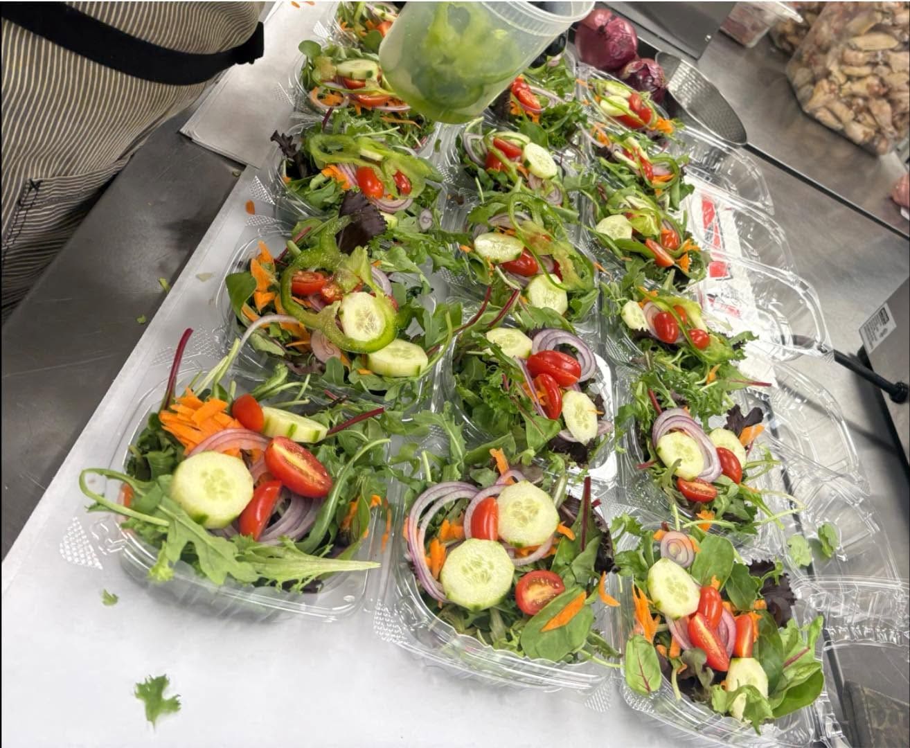Lots of healthy salads available from argyle main street variety